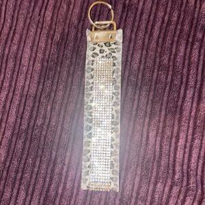 Frayed Rhinestone Wristlet Keychain